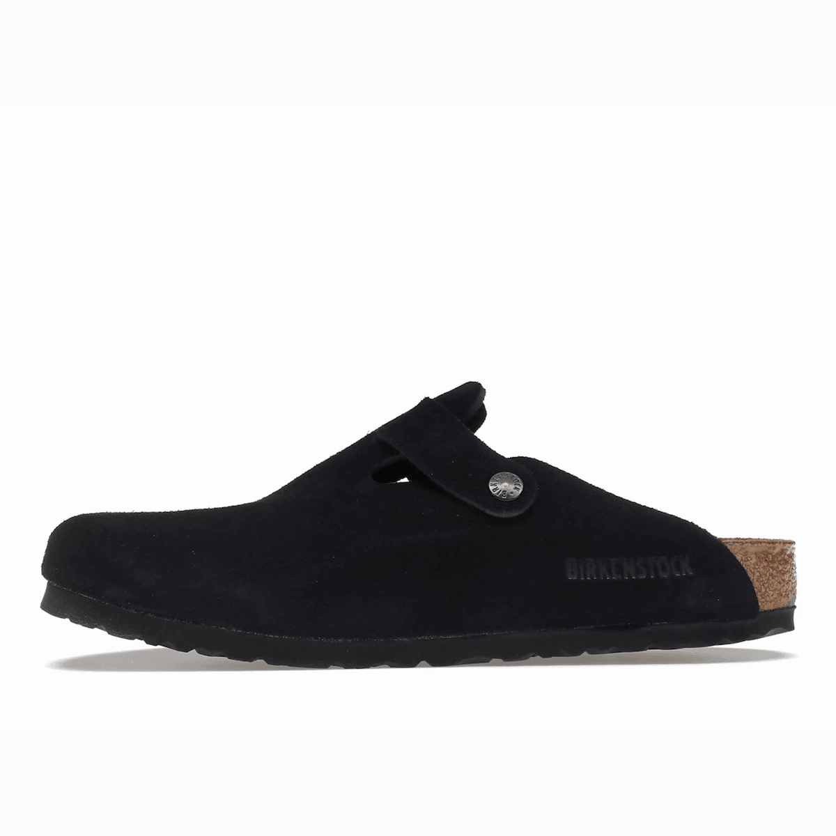 Birkenstock Boston Soft Footbed Suede Black Supportive everyday sandals