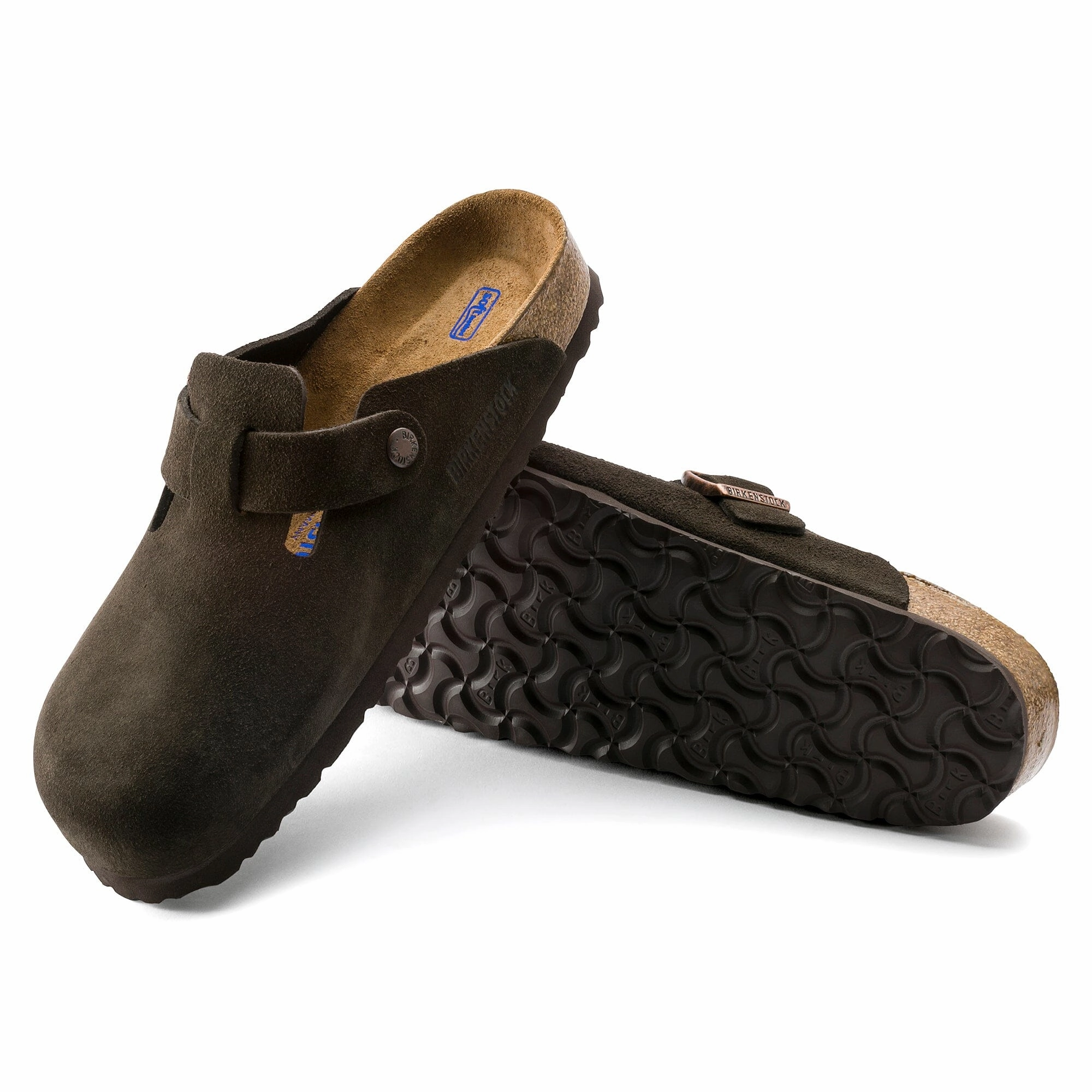 BIRKENSTOCK BOSTON SOFT FOOTBED SUEDE LEATHER UNISEX Birkenstock comfortable casual footwear