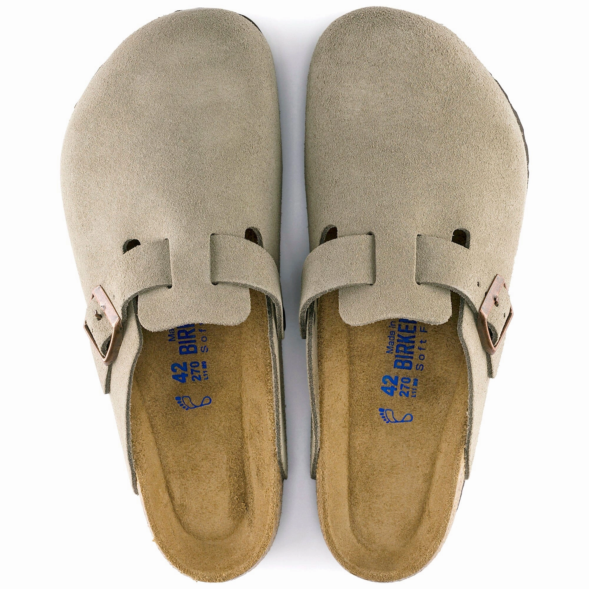 BIRKENSTOCK BOSTON SOFT FOOTBED SUEDE LEATHER UNISEX Birkenstock comfortable casual footwear