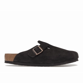 Birkenstock Boston Soft Footbed Suede Mocha Arizona-style comfort sandals