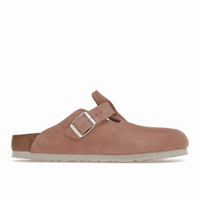 Birkenstock Boston Soft Footbed Suede Pink Clay Arizona-style comfort sandals