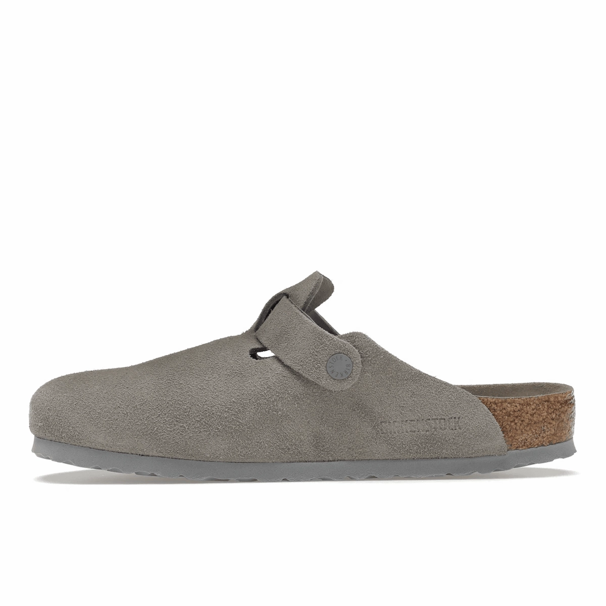 Birkenstock Boston Soft Footbed Suede Stone Coin Supportive everyday sandals
