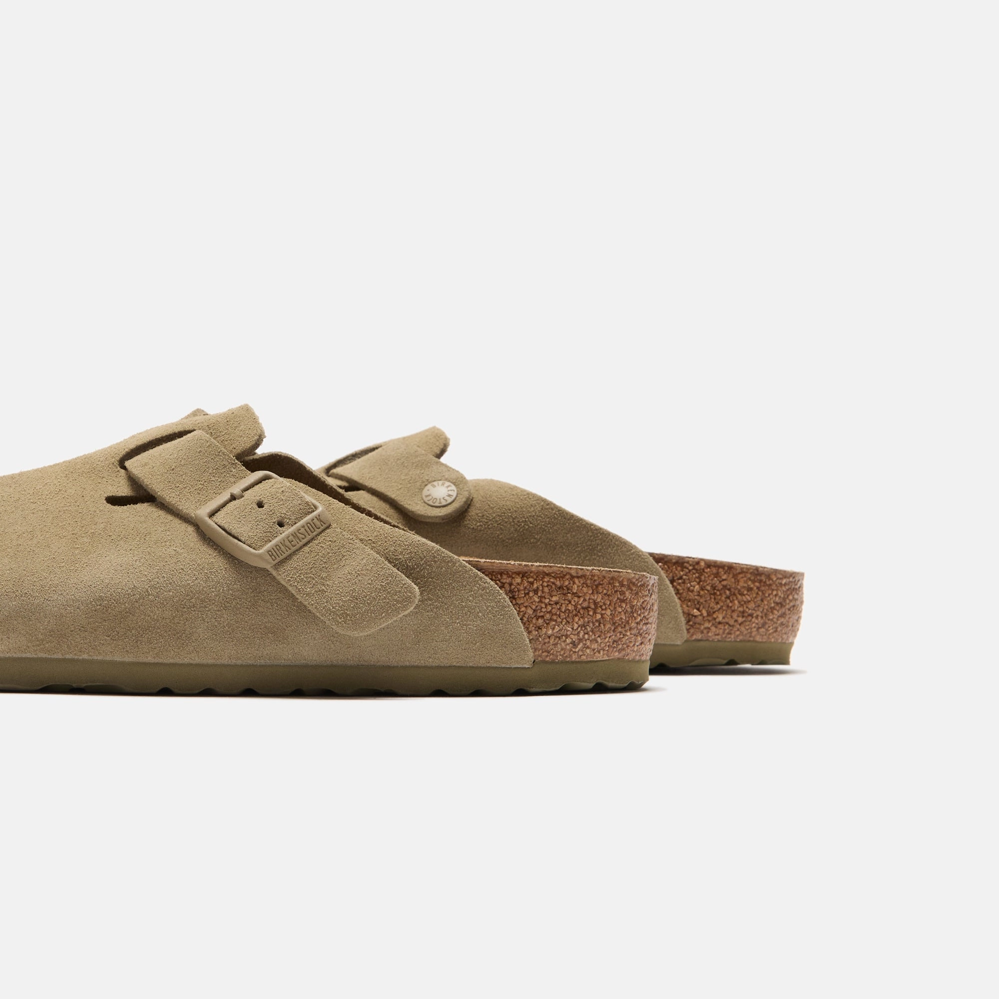 Birkenstock Boston Suede - Faded Khaki All-day comfort footwear