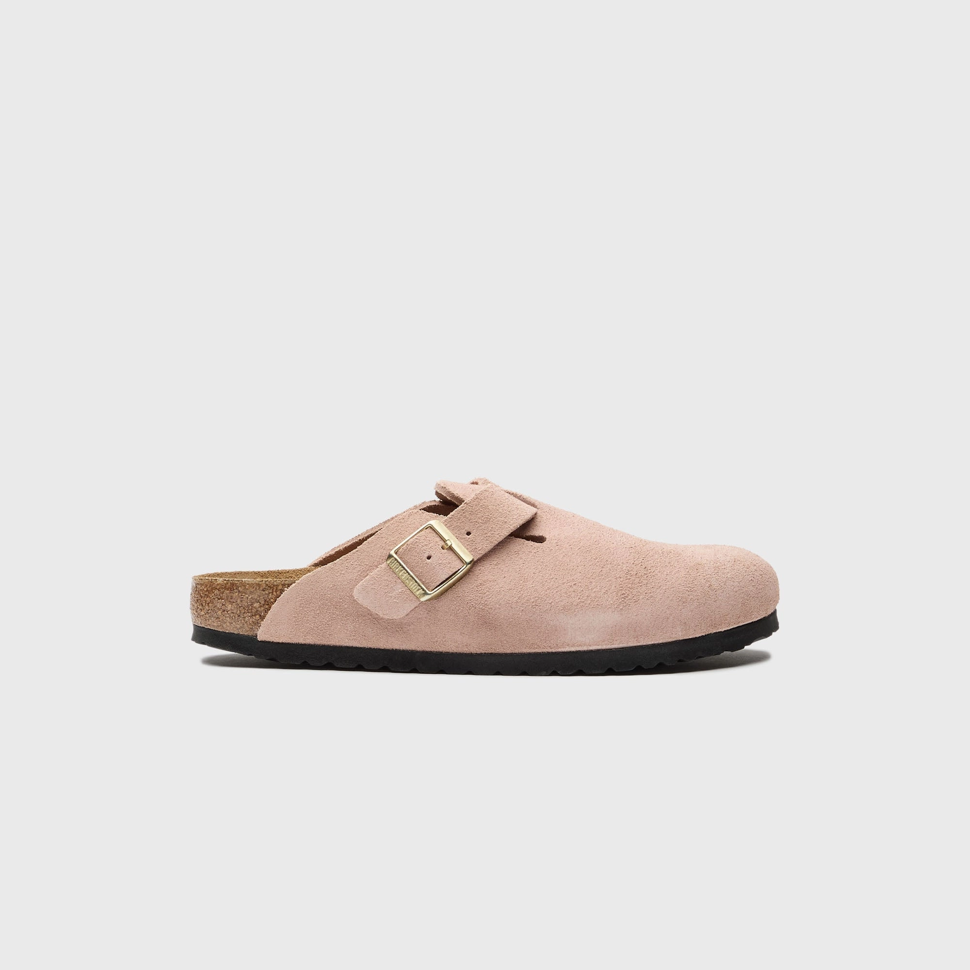Birkenstock Boston Suede - Light Rose Open-toe comfort slides