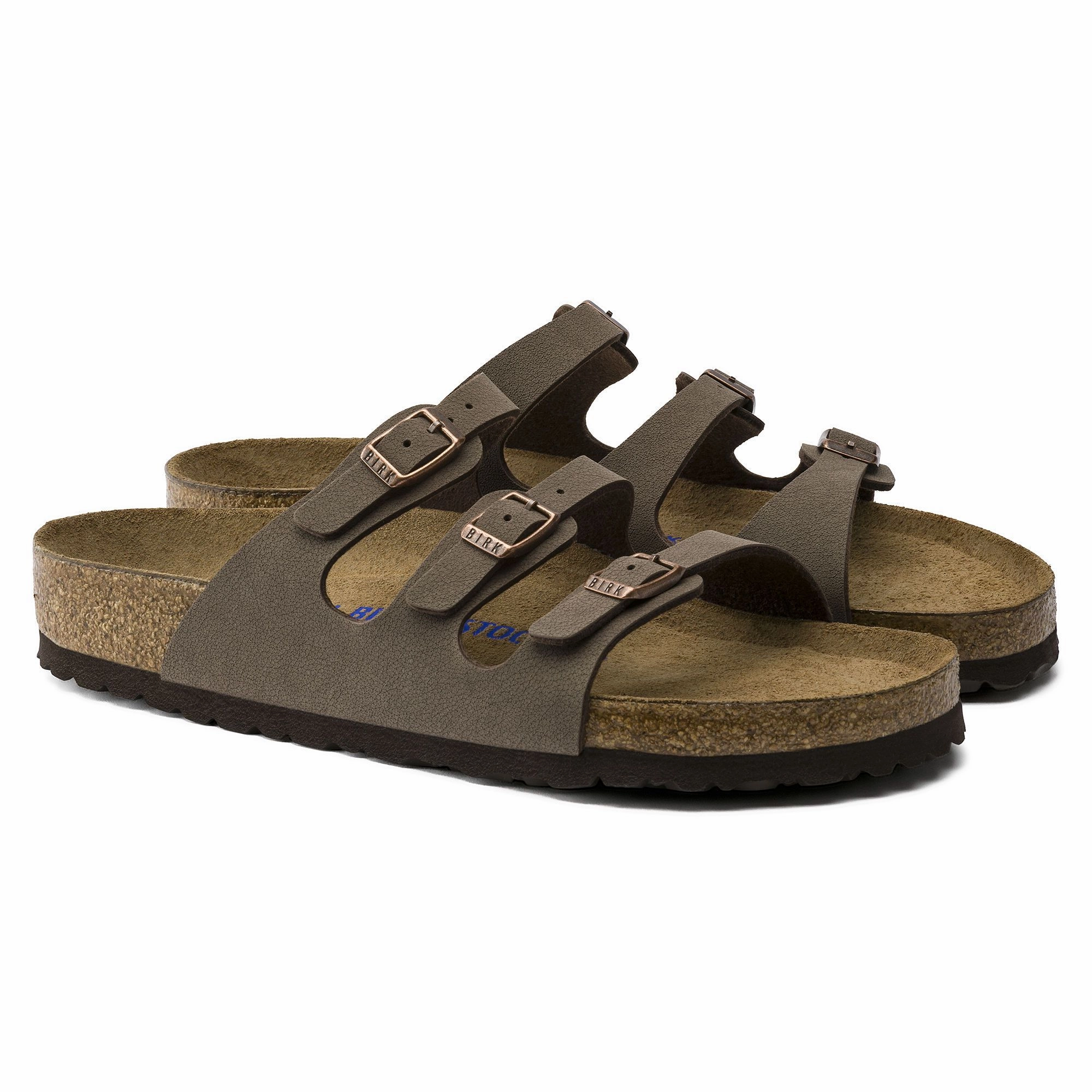 BIRKENSTOCK FLORIDA SOFT FOOTBED MOCHA BIRKIBUC UNISEX Birkenstock comfortable casual footwear