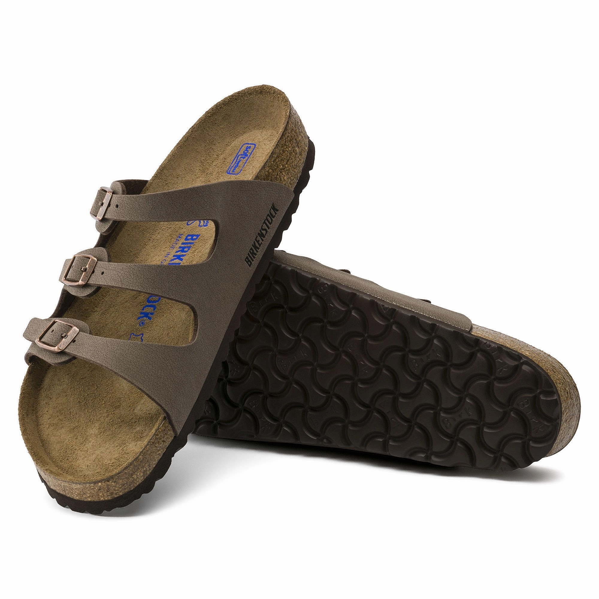 BIRKENSTOCK FLORIDA SOFT FOOTBED MOCHA BIRKIBUC UNISEX Birkenstock comfortable casual footwear
