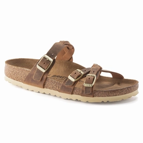 BIRKENSTOCK FRANCA BRAID OILED LEATHER Birkenstock classic sandals with adjustable straps