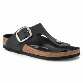 BIRKENSTOCK GIZEH BIG BUCKLE NUBUCK LEATHER Birkenstock classic sandals with adjustable straps