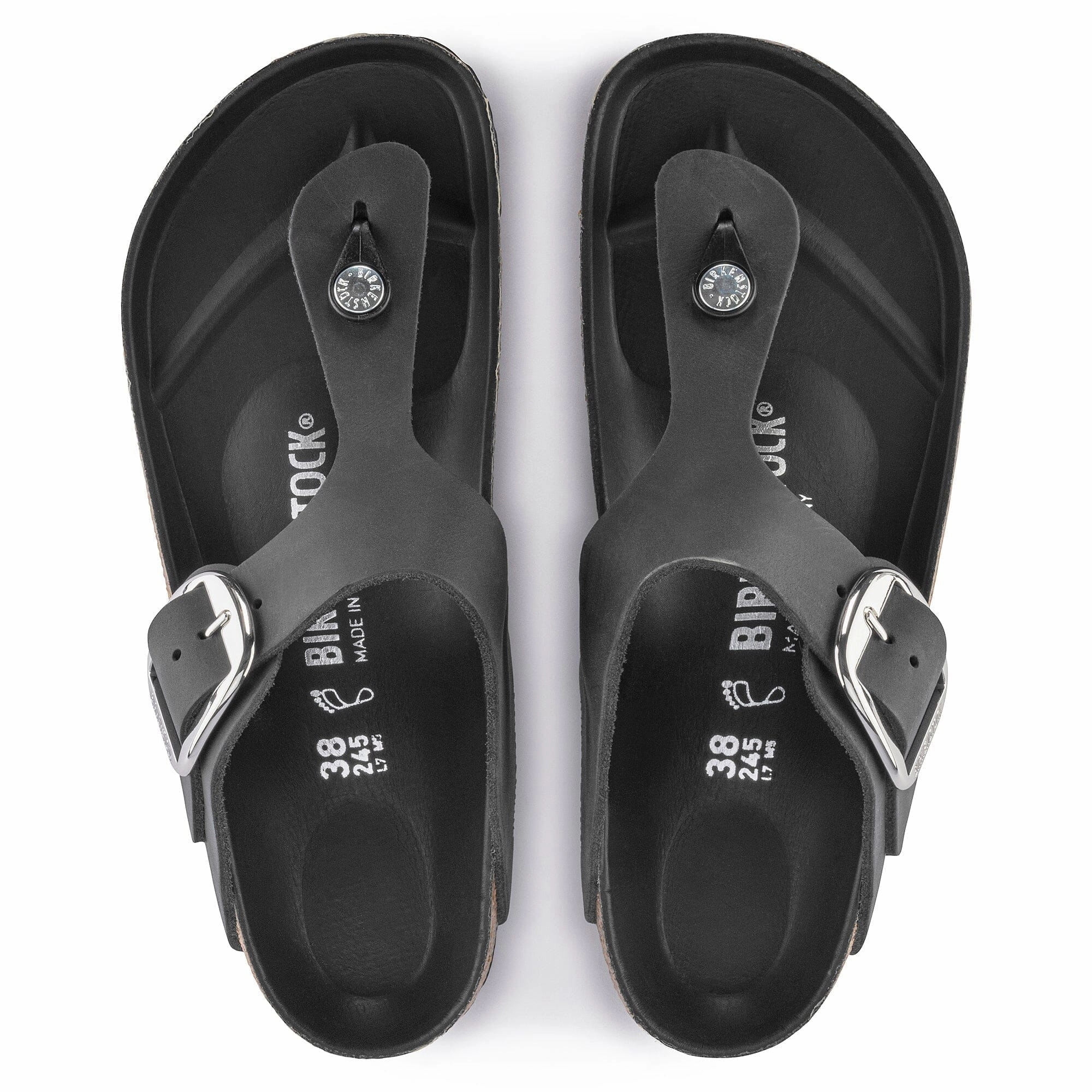 BIRKENSTOCK GIZEH BIG BUCKLE NUBUCK LEATHER Birkenstock comfortable casual footwear