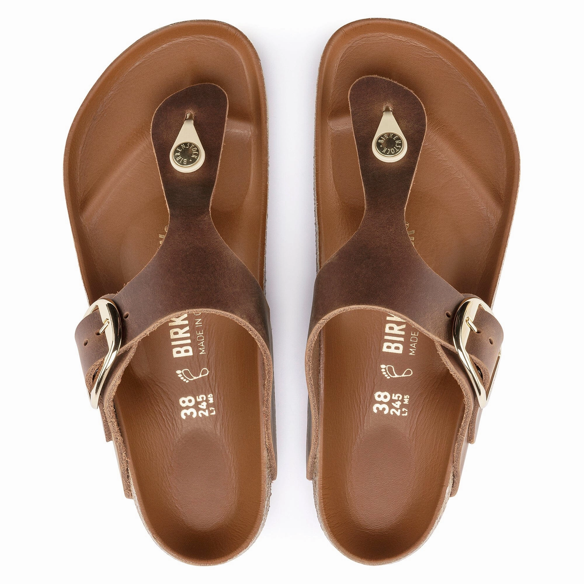 BIRKENSTOCK GIZEH BIG BUCKLE NUBUCK LEATHER Birkenstock comfortable casual footwear