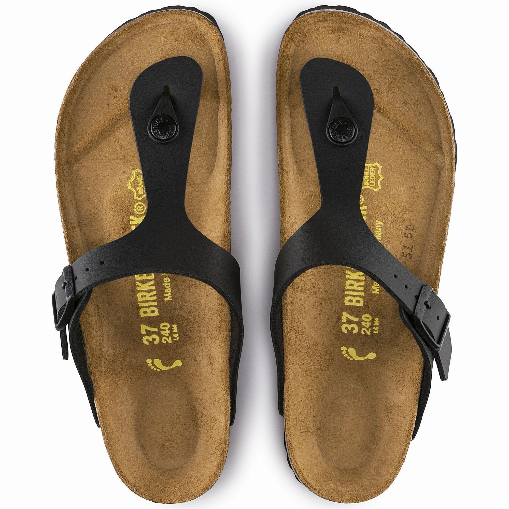 BIRKENSTOCK GIZEH BLACK BIRKO-FLOR Birkenstock comfortable casual footwear