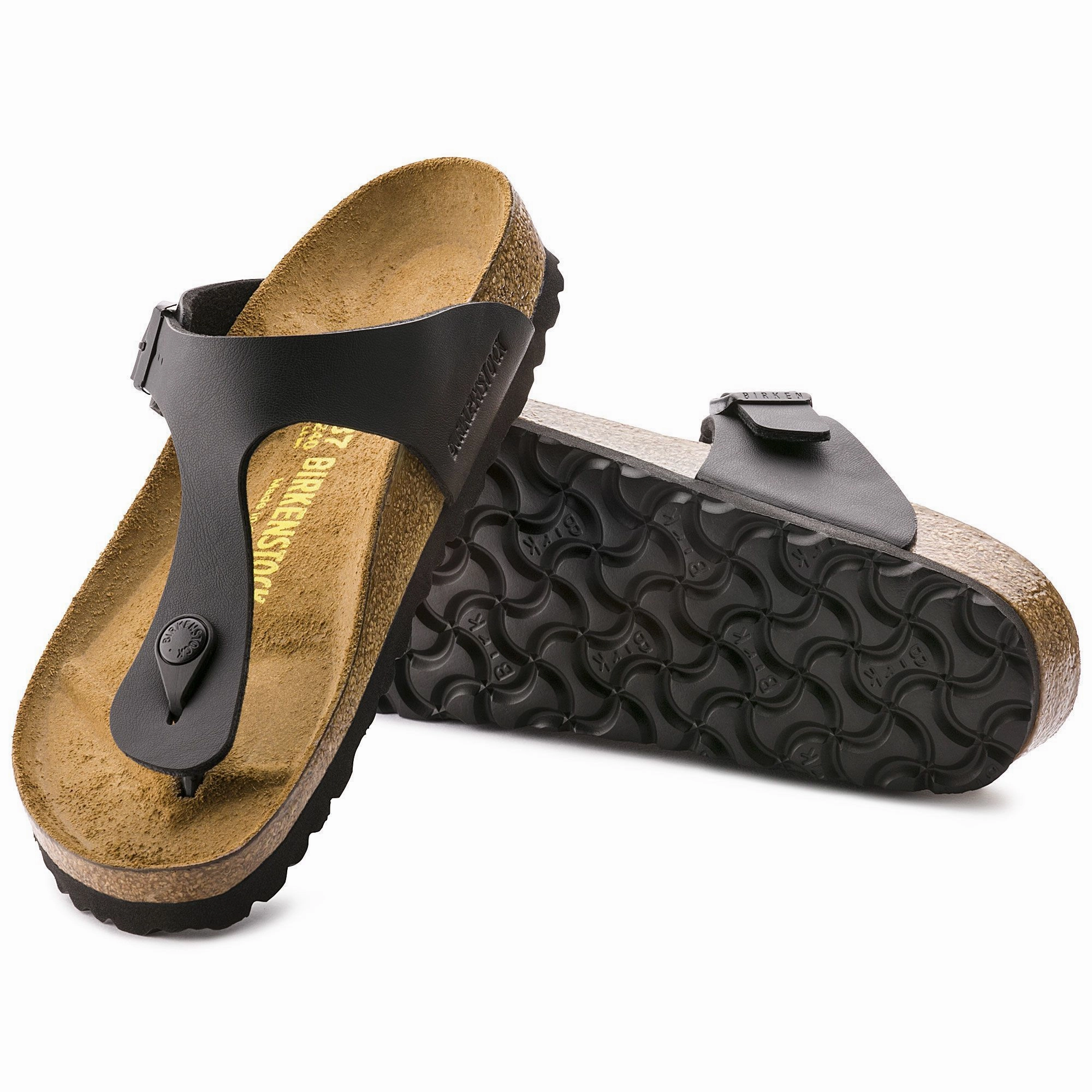 BIRKENSTOCK GIZEH BLACK BIRKO-FLOR Birkenstock comfortable casual footwear