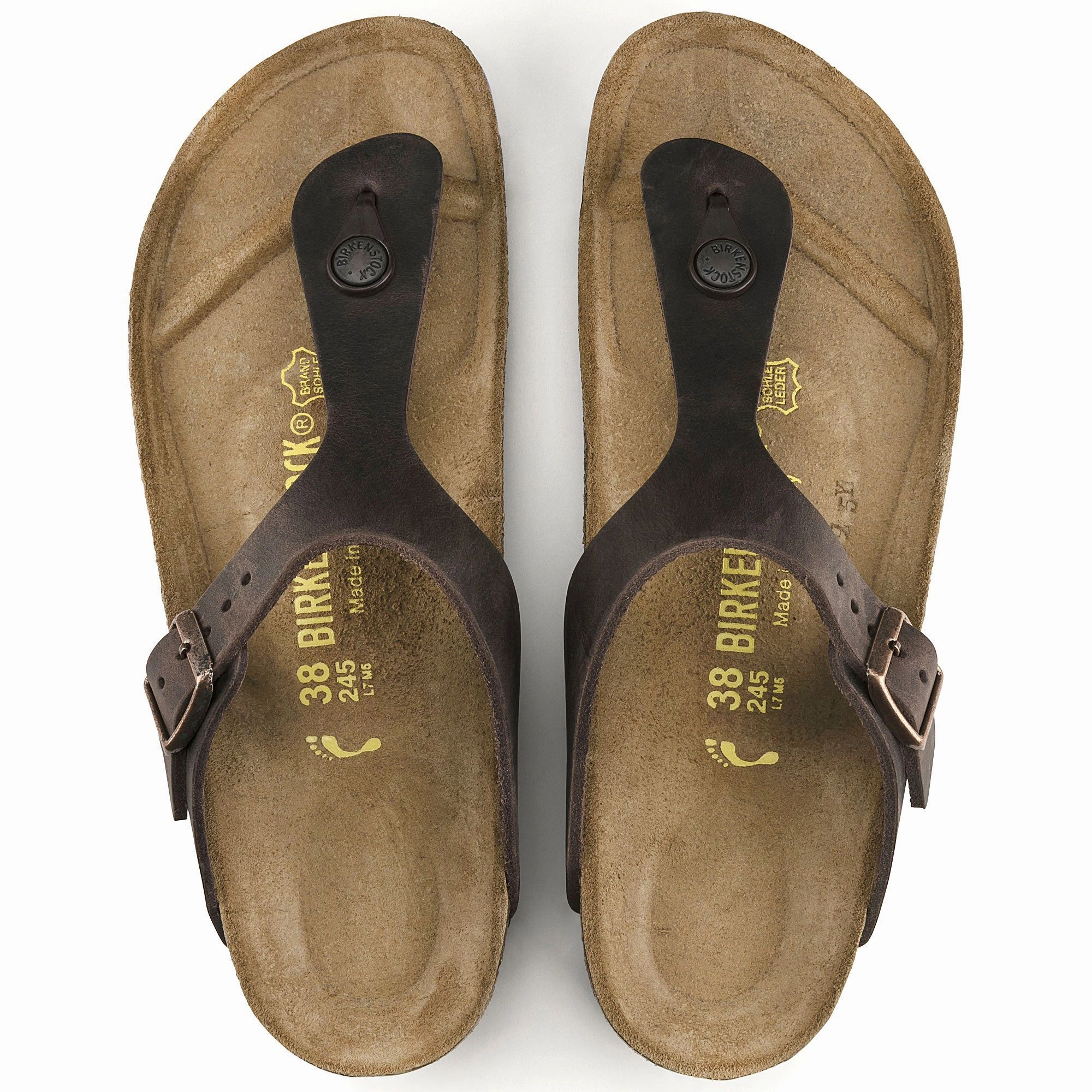 BIRKENSTOCK GIZEH HABANA OILED LEATHER Birkenstock comfortable casual footwear