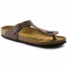 BIRKENSTOCK GIZEH MOCHA BIRKIBUC Birkenstock classic sandals with adjustable straps