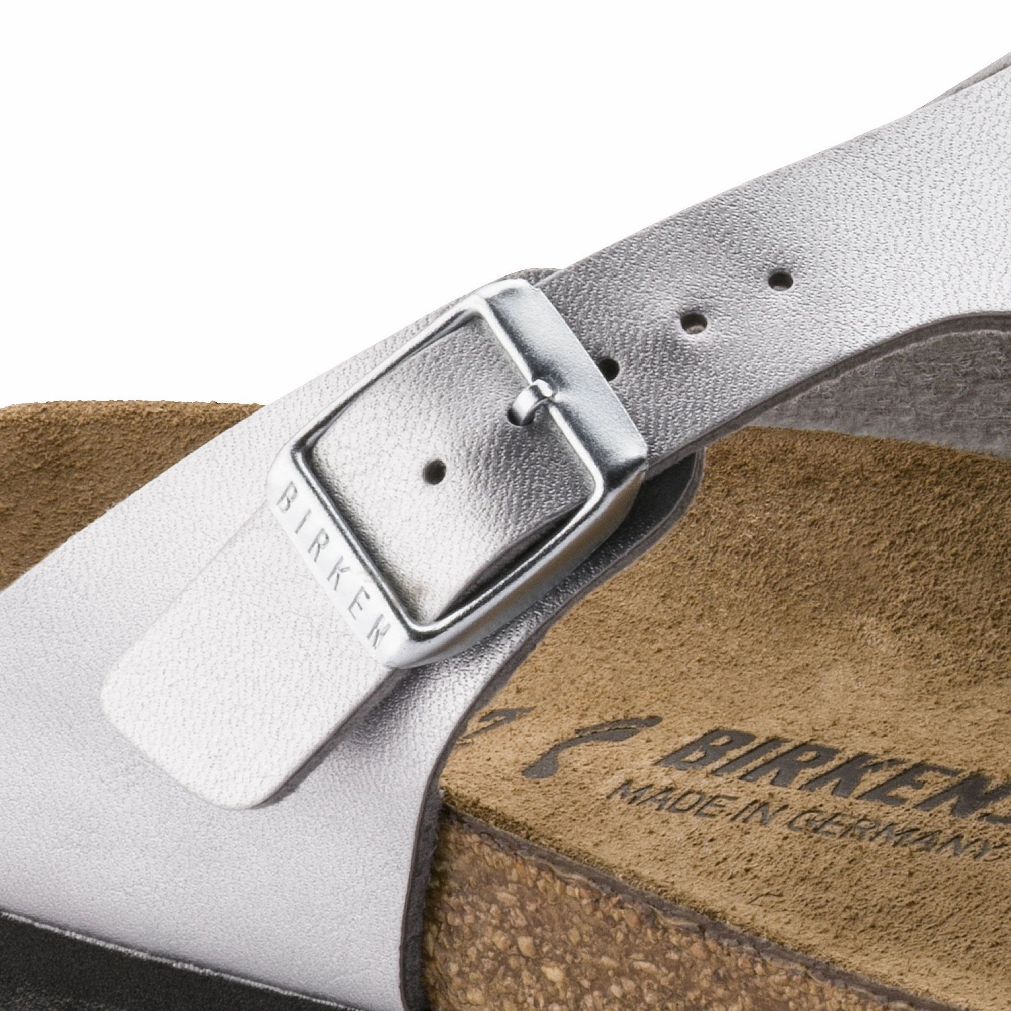 BIRKENSTOCK GIZEH SILVER BIRKO-FLOR Birkenstock comfortable casual footwear