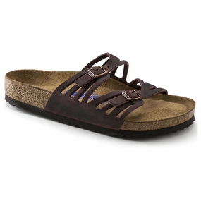BIRKENSTOCK GRANADA SOFT FOOTBED HABANA OILED LEATHER Birkenstock classic sandals with adjustable straps