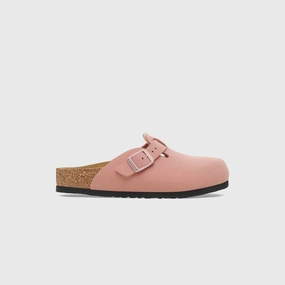 Birkenstock Kids Boston Birkibuc - Pink Clay Open-toe comfort slides