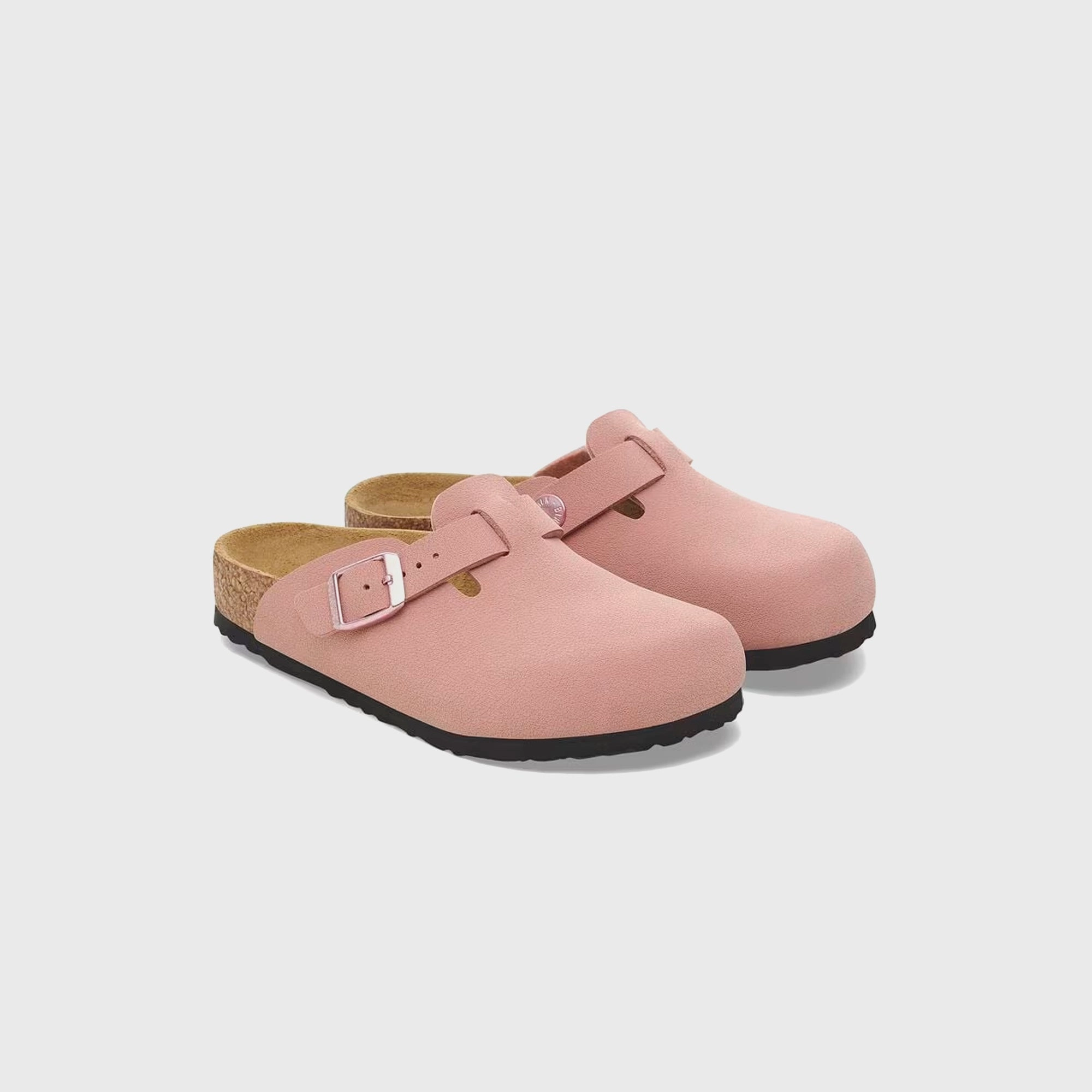 Birkenstock Kids Boston Birkibuc - Pink Clay All-day comfort footwear