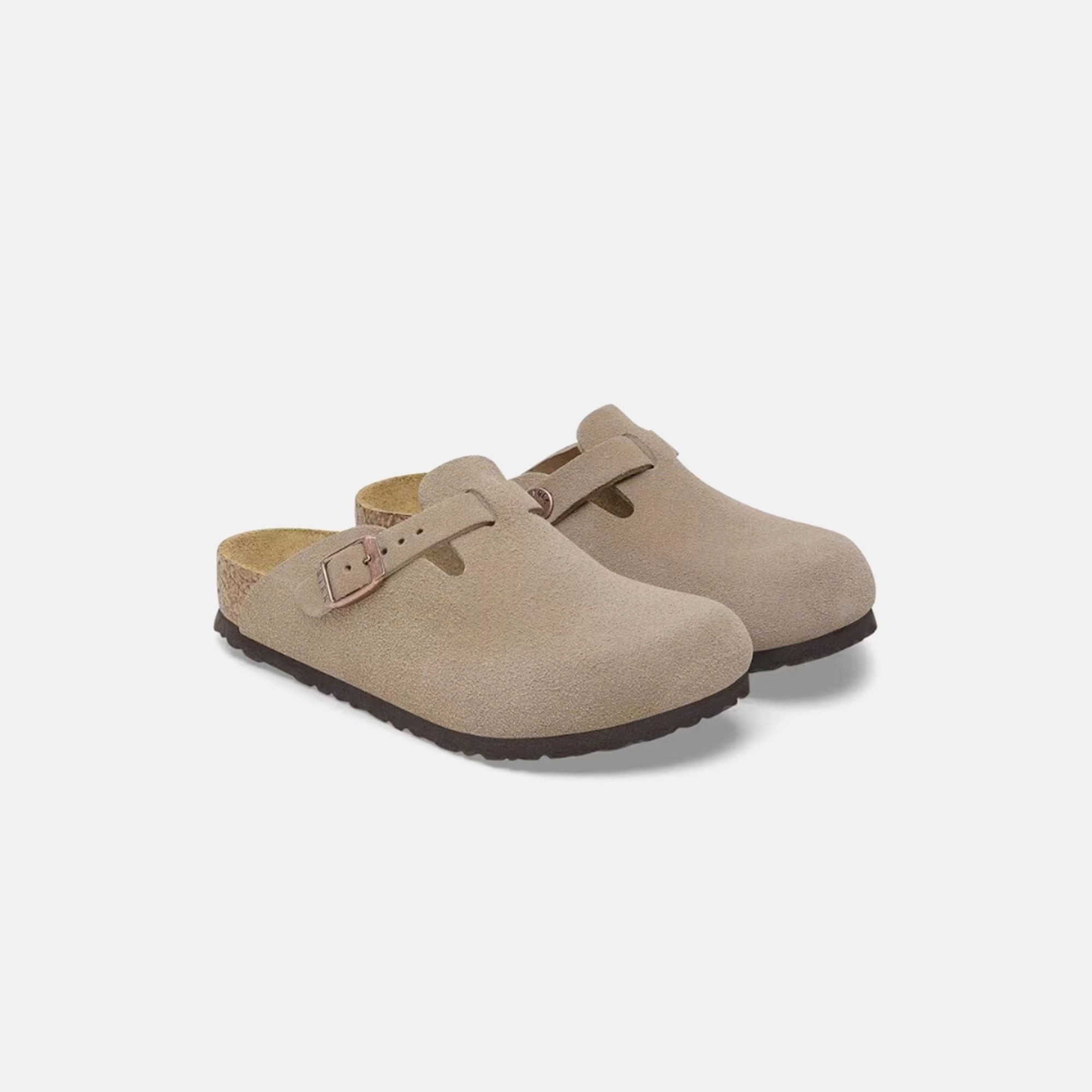 Birkenstock Kids Boston Suede - Taupe All-day comfort footwear