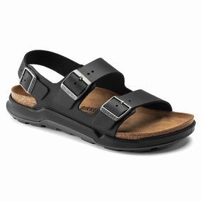 BIRKENSTOCK MILANO RUGGED MEN OILED LEATHER Birkenstock classic sandals with adjustable straps