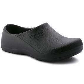 BIRKENSTOCK PROFI-BIRKI BLACK POLYURETHANE UNISEX Birkenstock classic sandals with adjustable straps