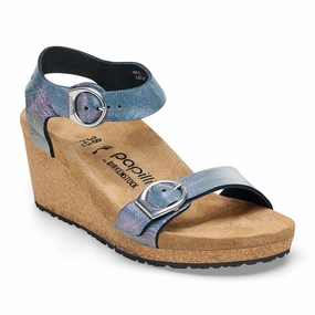 BIRKENSTOCK SOLEY NUBUCK Birkenstock classic sandals with adjustable straps
