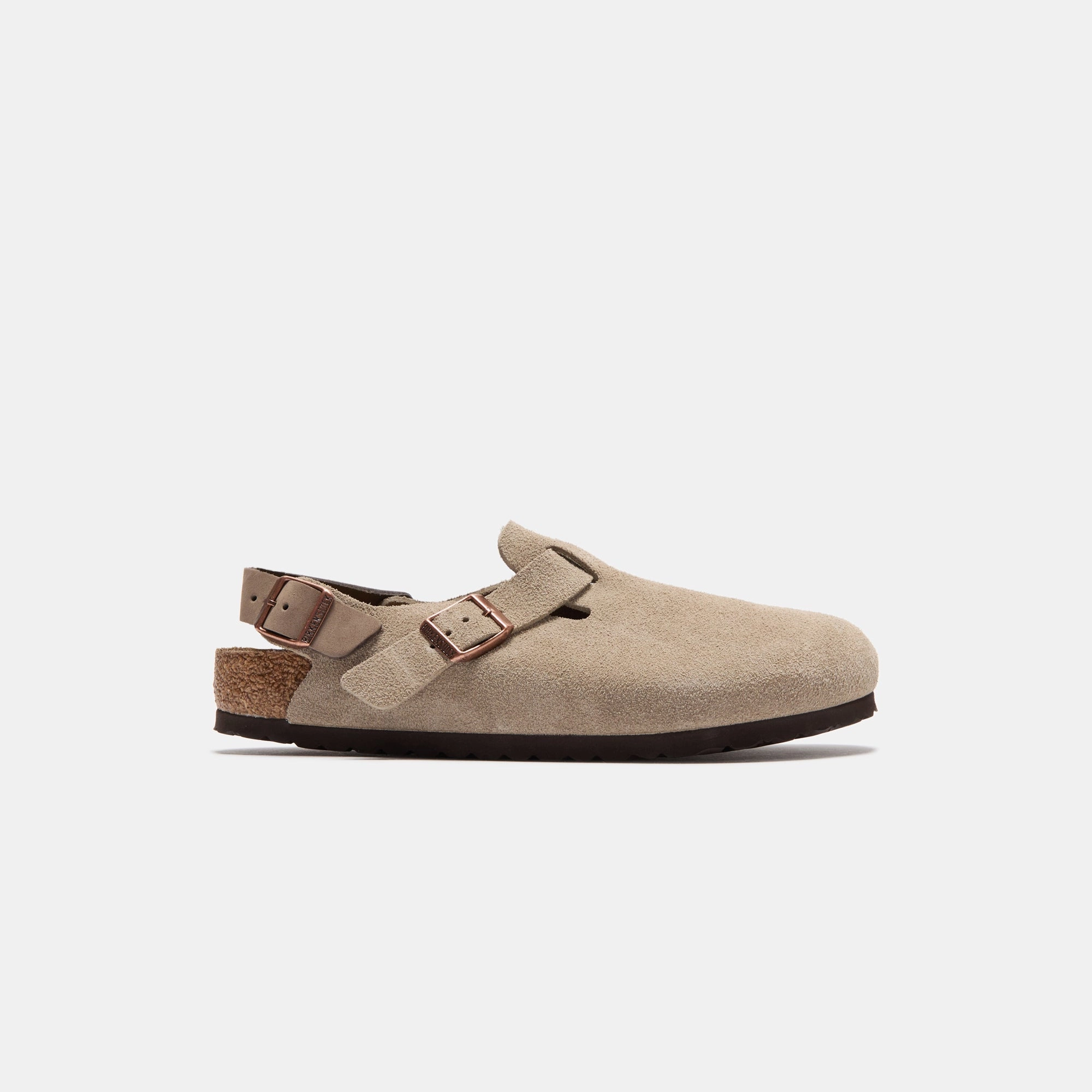 Birkenstock Tokio Suede - Taupe Open-toe comfort slides