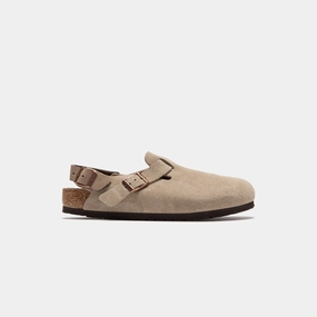 Birkenstock Tokio Suede - Taupe Open-toe comfort slides