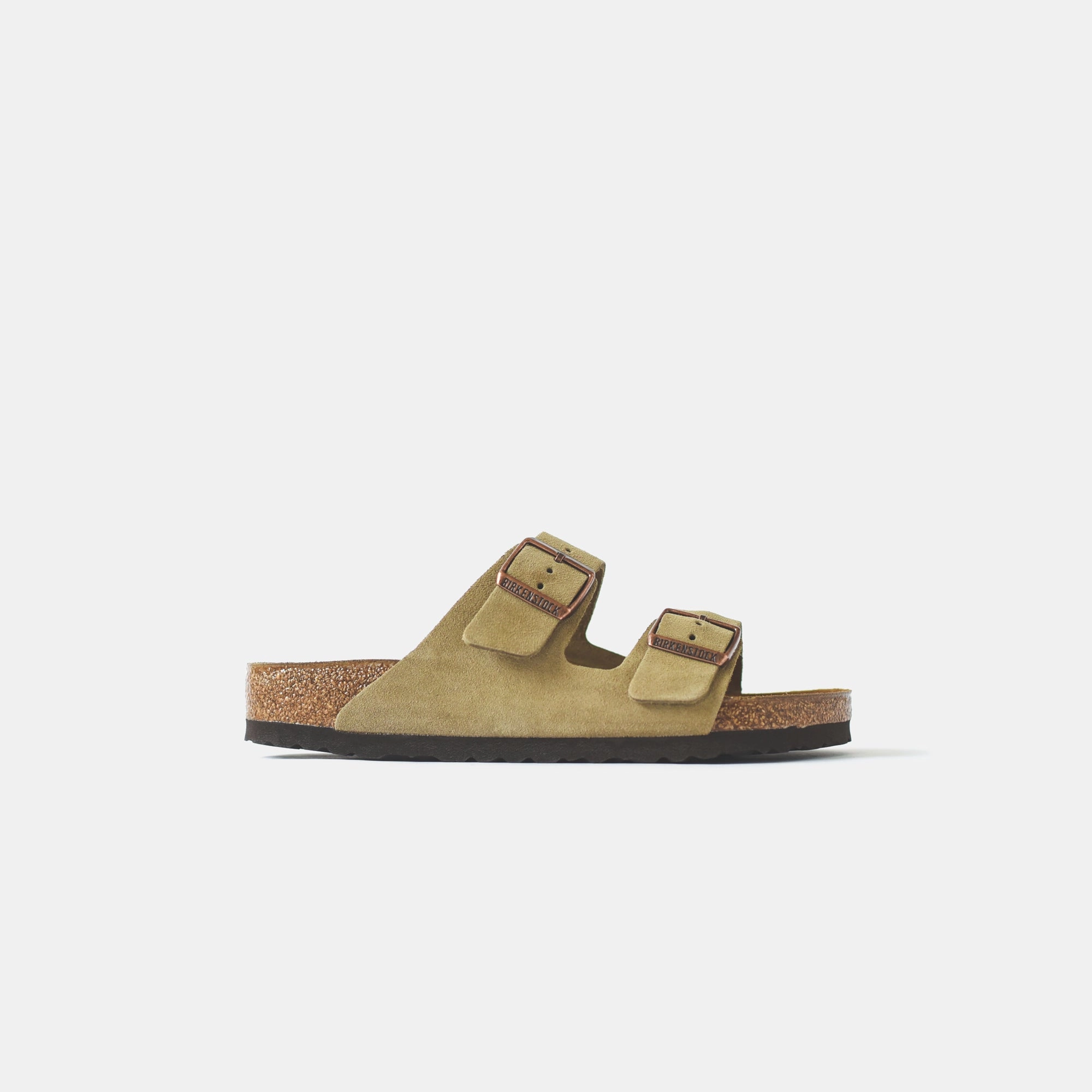 Birkenstock WMNS Arizona Suede - Taupe Open-toe comfort slides