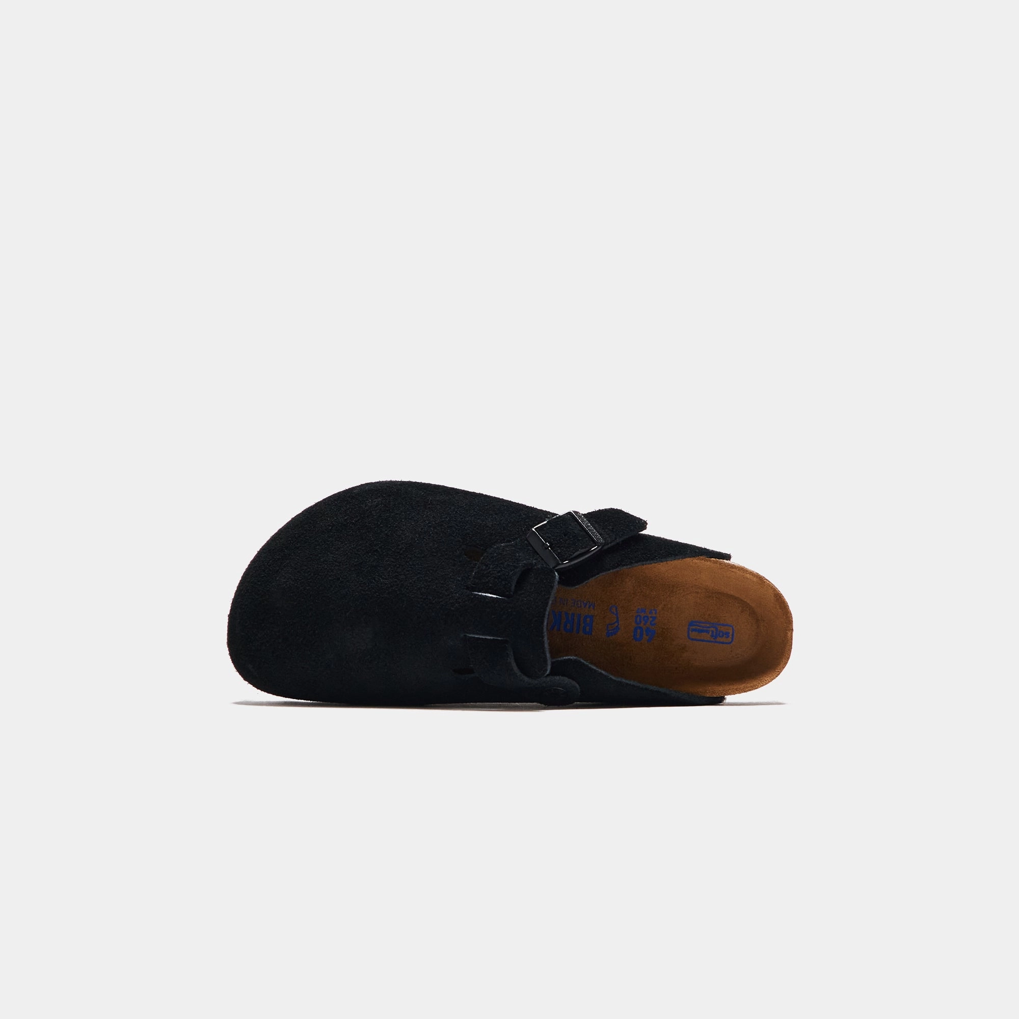 Birkenstock WMNS Boston Soft Footbed Suede - Black All-day comfort footwear