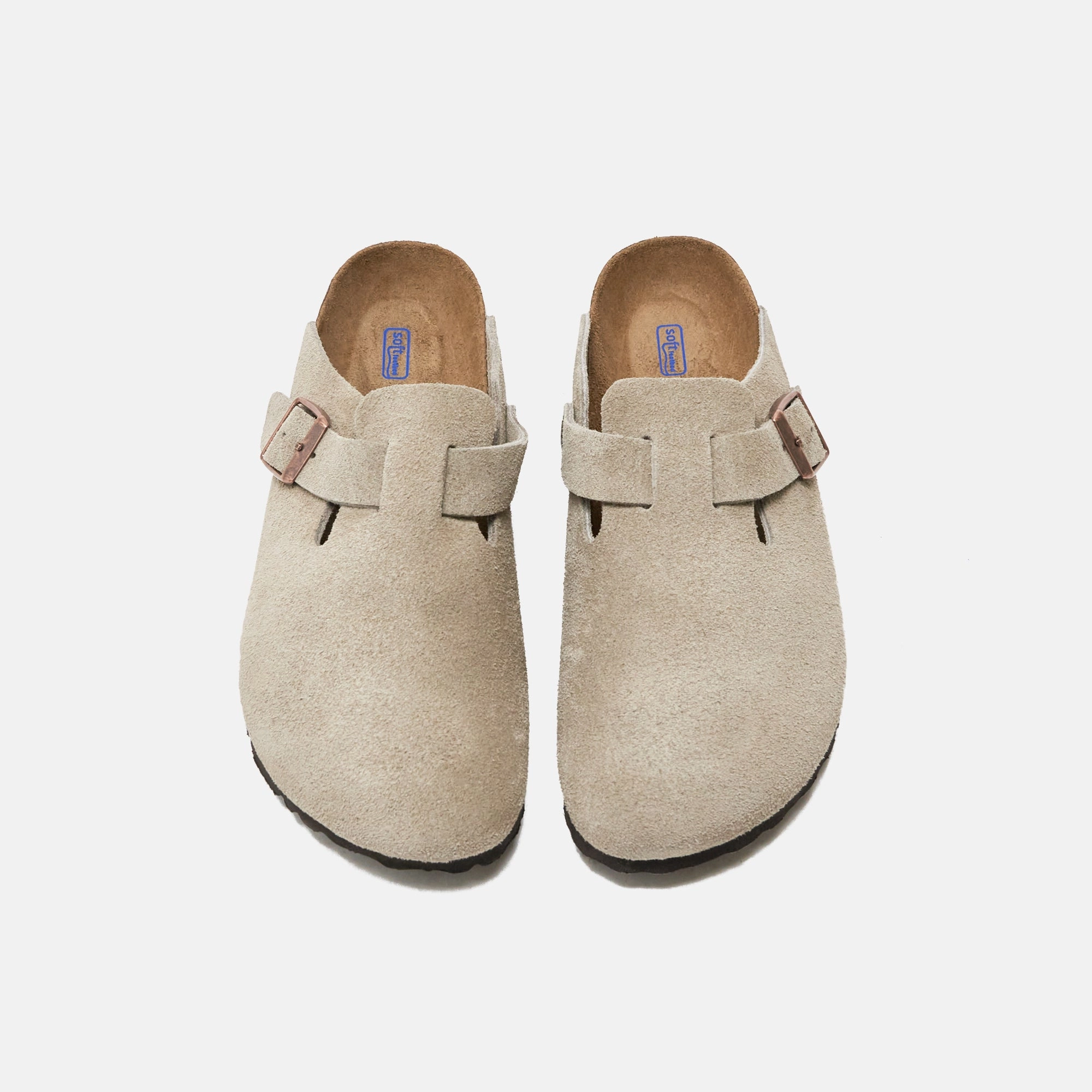 Birkenstock WMNS Boston Soft Footbed Suede - Taupe All-day comfort footwear