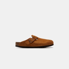 Birkenstock WMNS Boston Suede - Mink Open-toe comfort slides