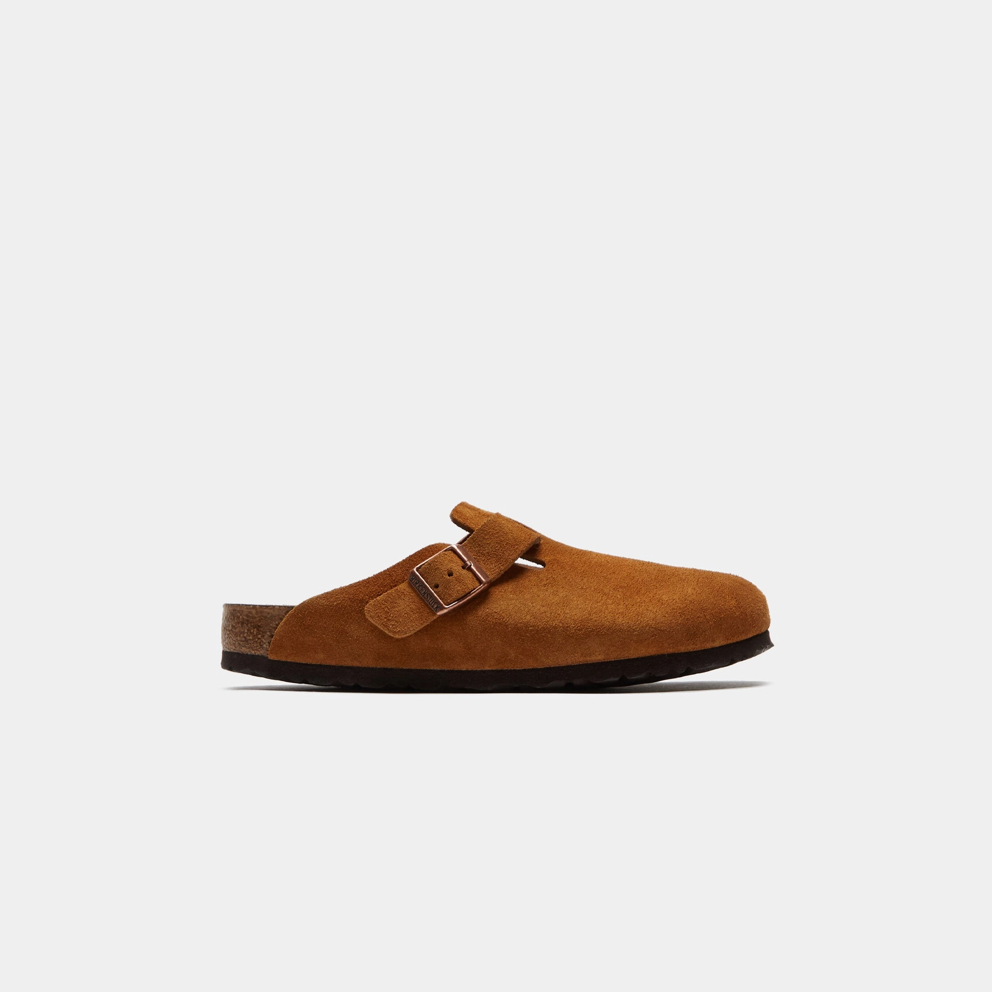 Birkenstock WMNS Boston Suede - Mink Open-toe comfort slides