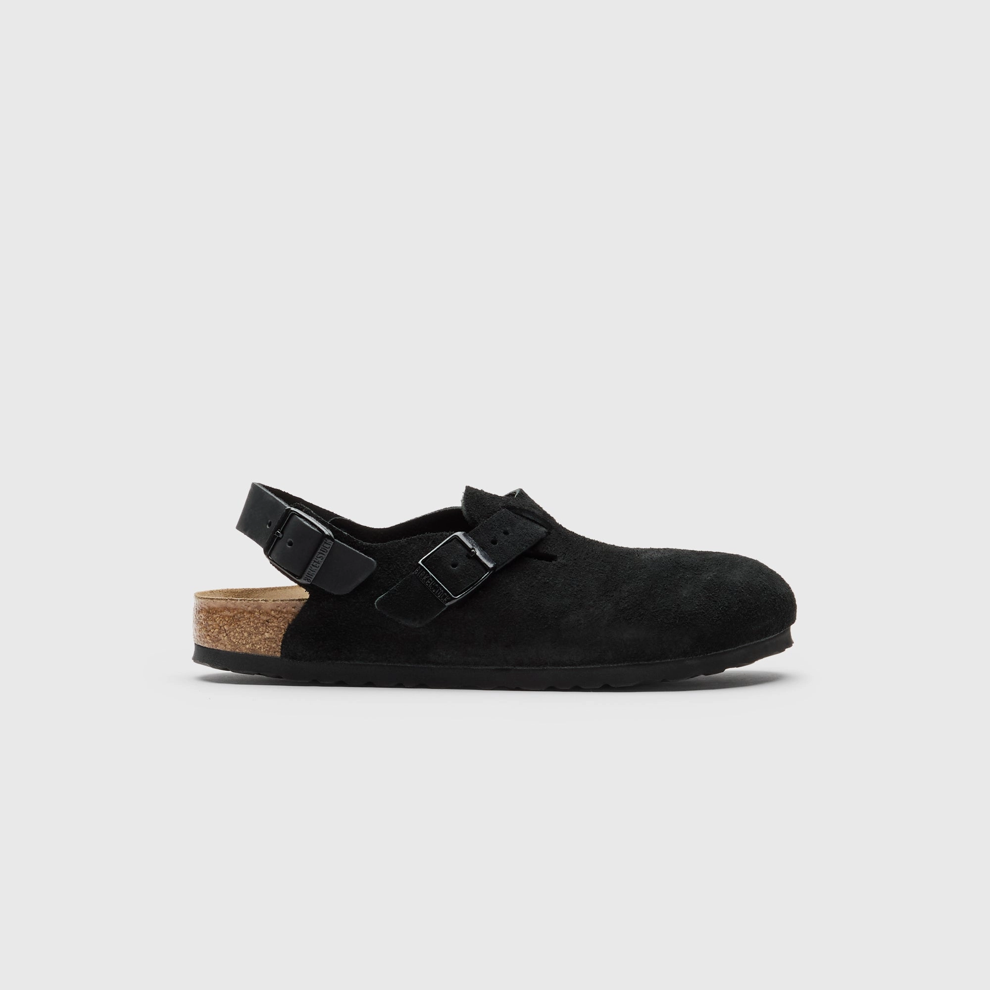 Birkenstock WMNS Tokio Suede - Black Open-toe comfort slides