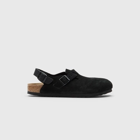 Birkenstock WMNS Tokio Suede - Black Open-toe comfort slides