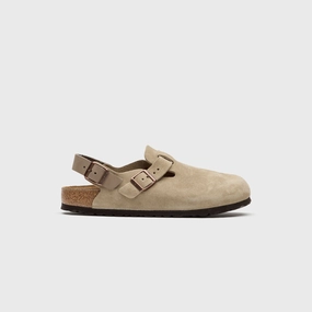 Birkenstock WMNS Tokio Suede - Taupe Open-toe comfort slides