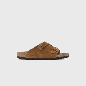 Birkenstock Zurich Suede - Mink Open-toe comfort slides