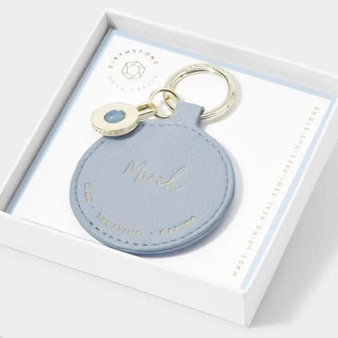 Birthstone Keyring March KLB2454 Katie Loxton Jewelry And Accessories