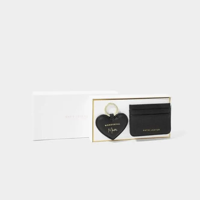 Black Card Holder & Keyring Set KLB3062 Katie Loxton Jewelry And Accessories