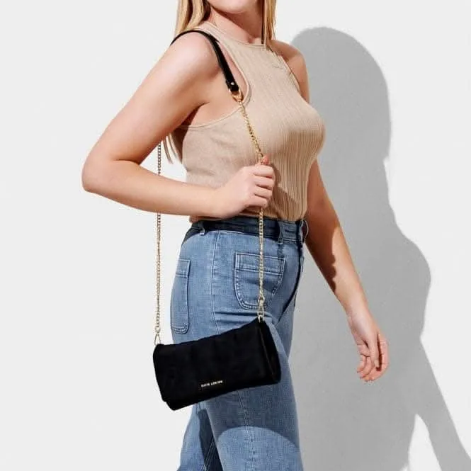 Black Kayla Quilted Crossbody KLB2303 Katie Loxton Jewelry And Accessories