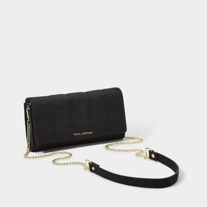 Black Kayla Quilted Crossbody KLB2303 Katie Loxton Jewelry And Accessories
