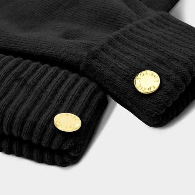 Black Knitted Gloves KLS532 Katie Loxton Jewelry And Accessories