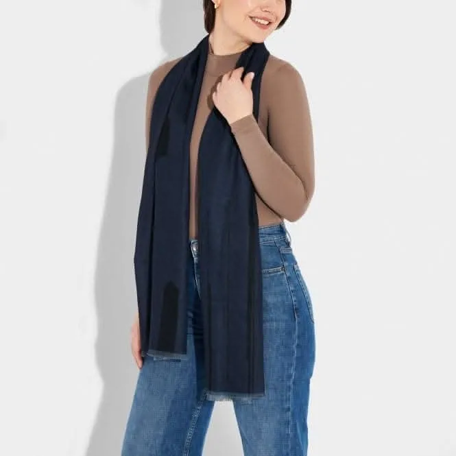 Black Sentiment Scarf Dashed KLS501 Katie Loxton Jewelry And Accessories