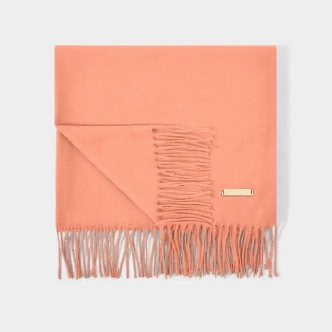 Blanket Scarf in Coral KLS489 Katie Loxton Jewelry And Accessories