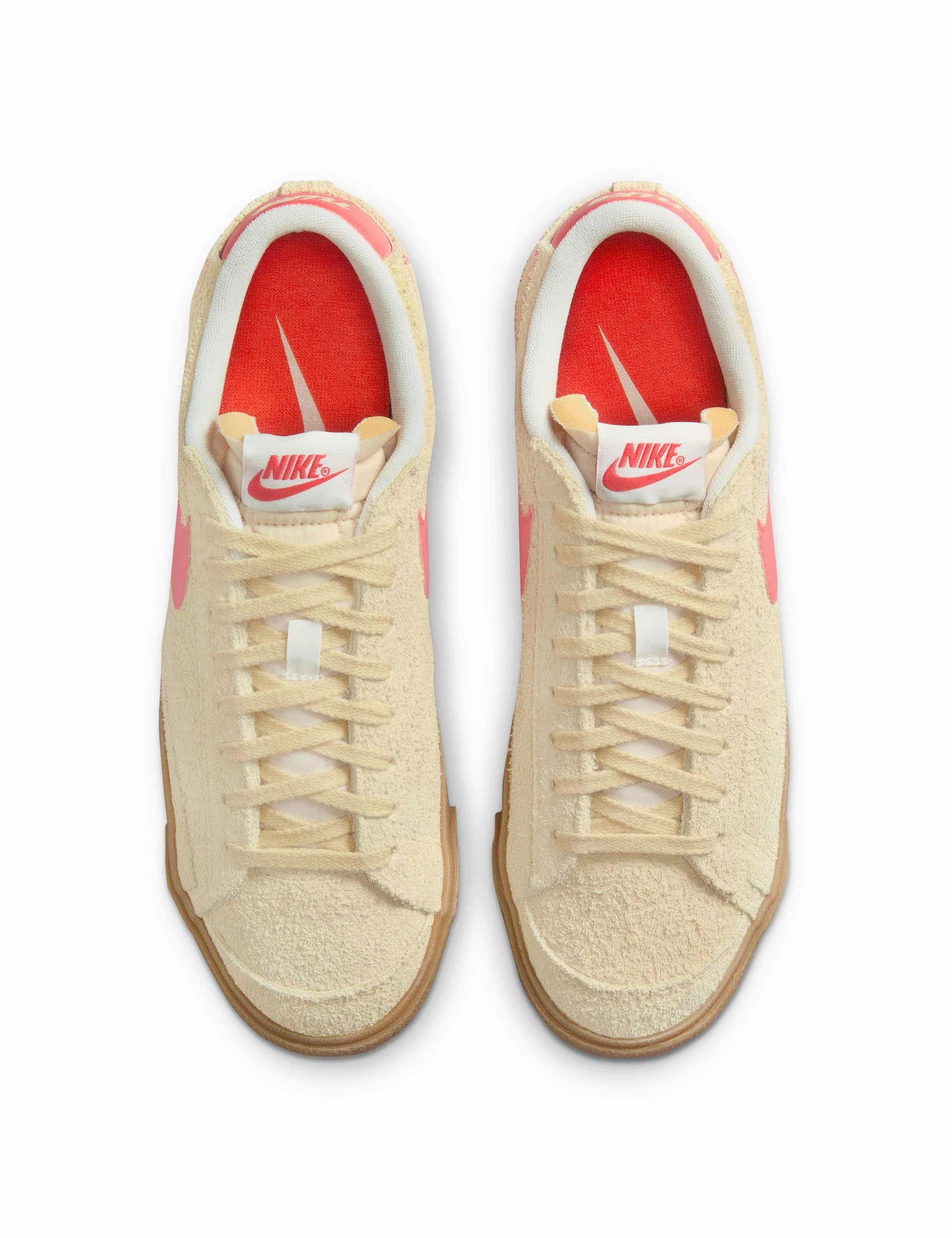 Blazer Low '77 Vintage Shoes - Alabaster/Magic Ember/Gum Light Brown Nike women's stylish athletic footwear