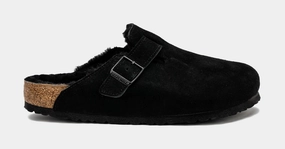 Boston Shearling Mens Sandals (Black) Supportive Birkenstock clogs