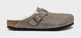 Boston Shearling Mens Sandals (Grey) Supportive Birkenstock clogs