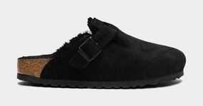 Boston Shearling Womens Sandals (Black) Supportive Birkenstock clogs