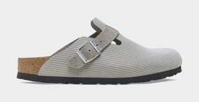 Boston Suede Embossed Womens Sandals (Corduroy Stone Coin) Supportive Birkenstock clogs