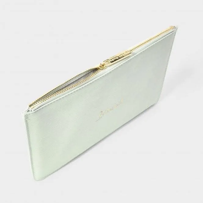 Bridal Perfect Pouch Bridesmaid in Sage Green KLB2044 Katie Loxton Jewelry And Accessories